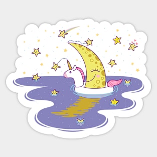 Summer moon Sticker